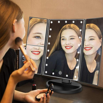 Large LED Beauty Vanity Mirror, 24 Bulbs
