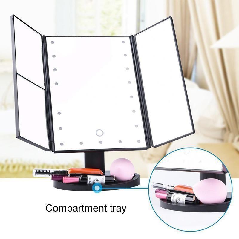 Large LED Beauty Vanity Mirror, 24 Bulbs