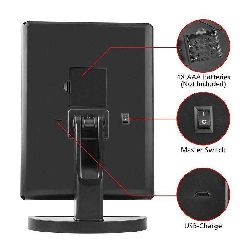 Bright LED Illuminated Cosmetic Mirror