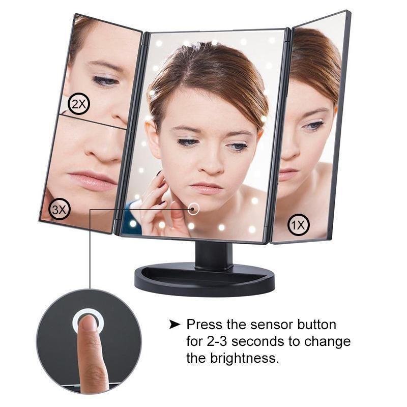 Large LED Beauty Vanity Mirror, 24 Bulbs