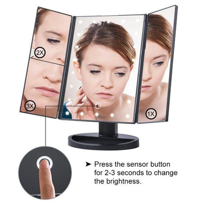 Large LED Beauty Vanity Mirror, 24 Bulbs