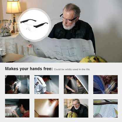 Illuminated Magnifying Reading Glasses