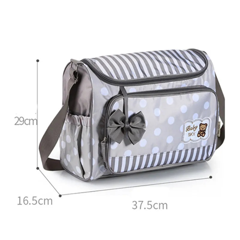 Practical Baby Diaper Bag Blue with Changing Pad