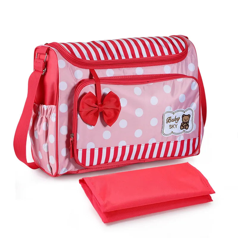 Convenient Baby Nappy Changing Bag with Bottle Holder