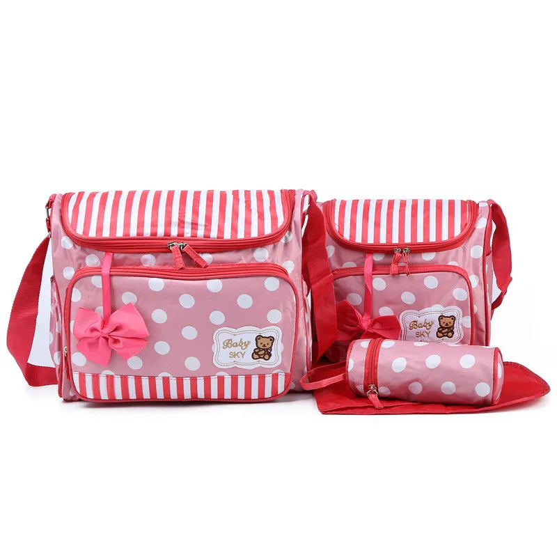 Convenient Baby Nappy Changing Bag with Bottle Holder