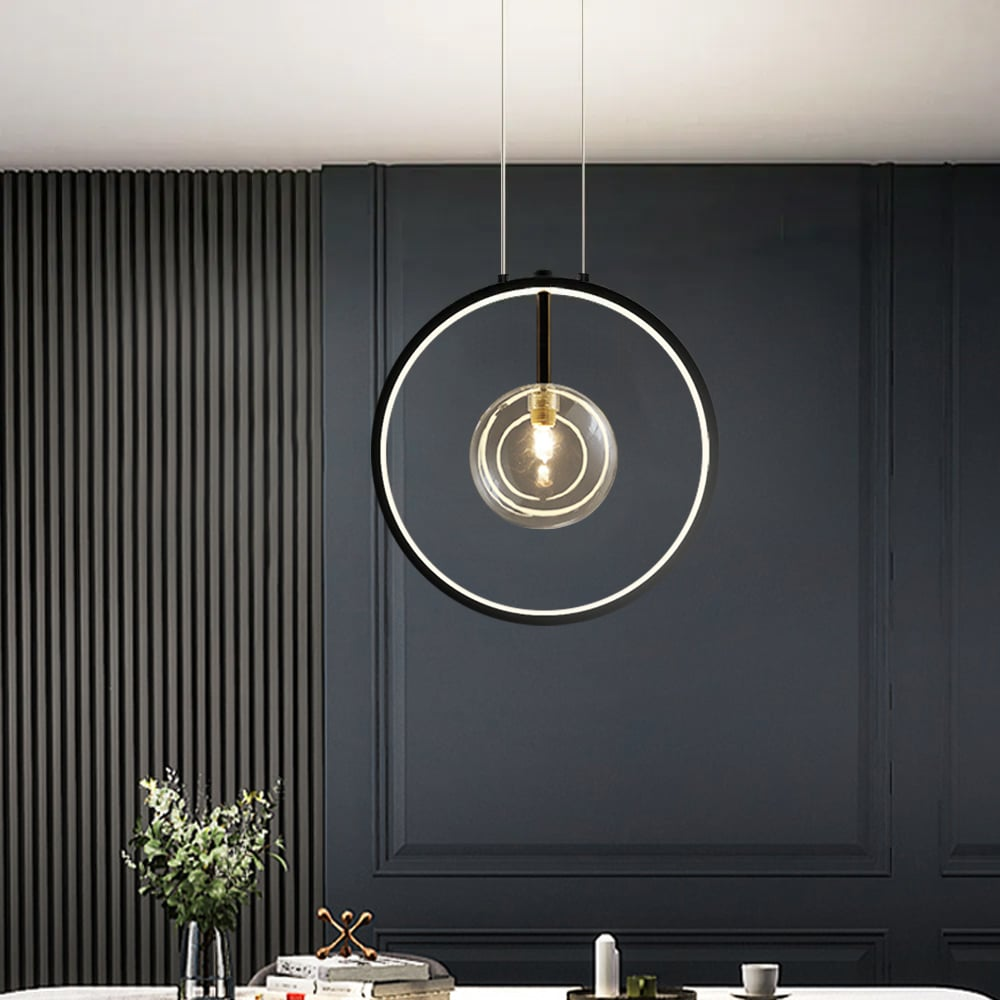 Modern Round Glass Hanging Light - Luxicro