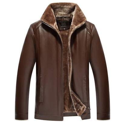 Cozy Men's Faux Leather Jacket