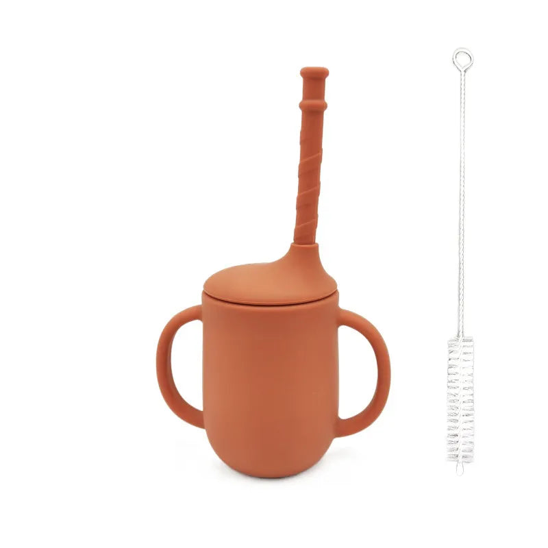 Spill Proof Baby Sippy Cup with Handles and Straw