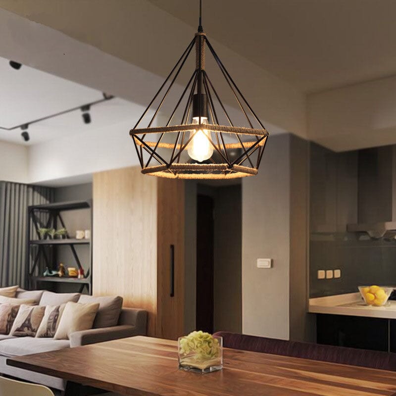 Rustic Woven Table Lamp Nordic Style Handmade Light - Luxicro