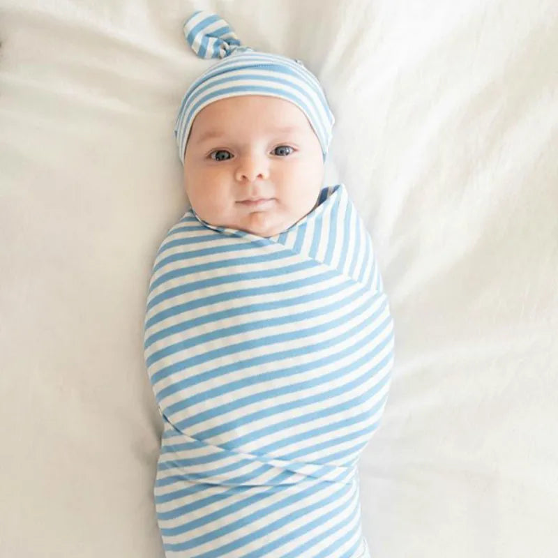 Cozy Baby Swaddle Set with Hat - Gentle Infant Wrap Blanket