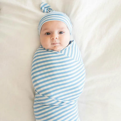 Cozy Baby Swaddle Set with Hat - Gentle Infant Wrap Blanket