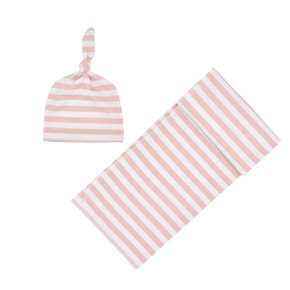 Cozy Baby Swaddle Set with Hat - Gentle Infant Wrap Blanket