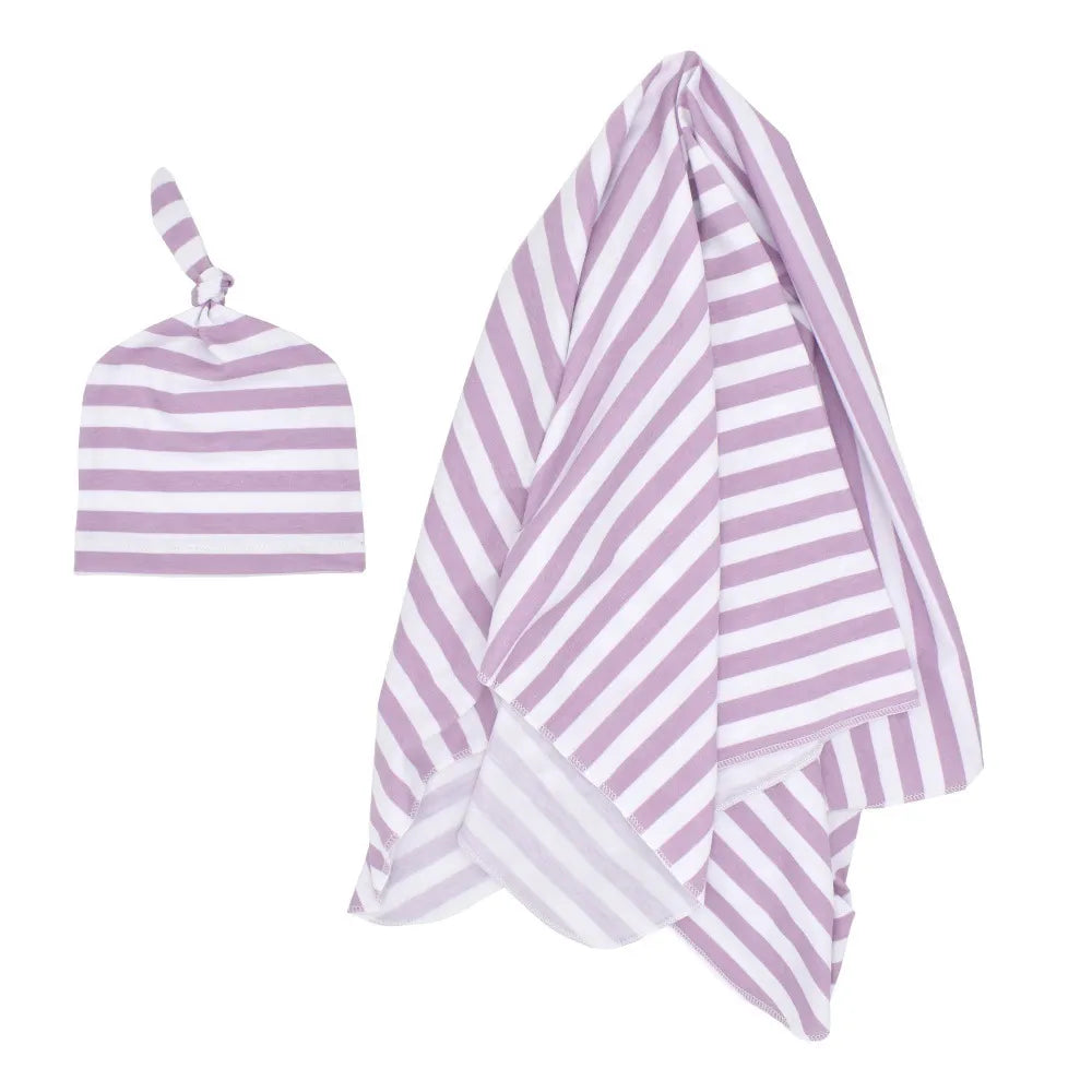 Cozy Baby Swaddle Set with Hat - Gentle Infant Wrap Blanket