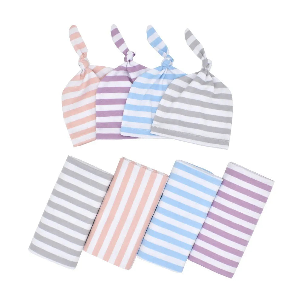 Cozy Baby Swaddle Set with Hat - Gentle Infant Wrap Blanket
