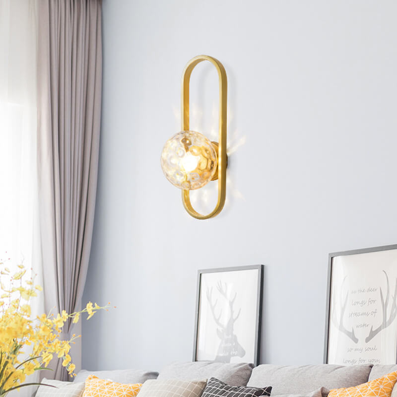 Contemporary Round Glass Wall Lamp