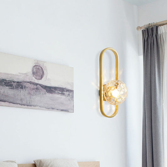 Contemporary Round Glass Wall Lamp - Luxicro
