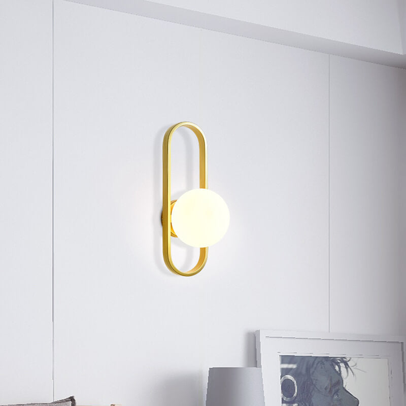 Contemporary Round Glass Wall Lamp