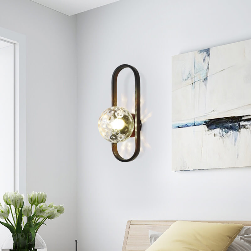 Contemporary Round Glass Wall Lamp