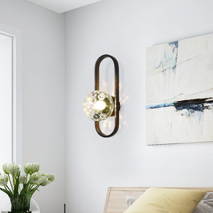 Contemporary Round Glass Wall Lamp