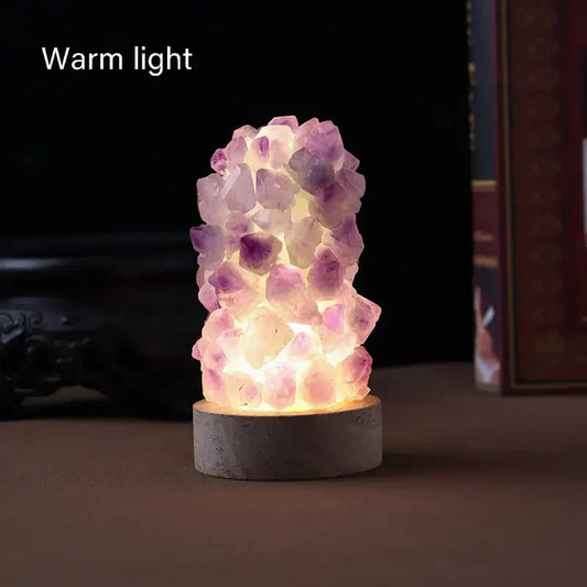 Beautiful Purple Desk Lamp - Calming Home Lighting - Luxicro