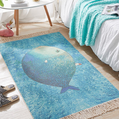 Vibrant Children's Play Mat with Bright Fish Pattern