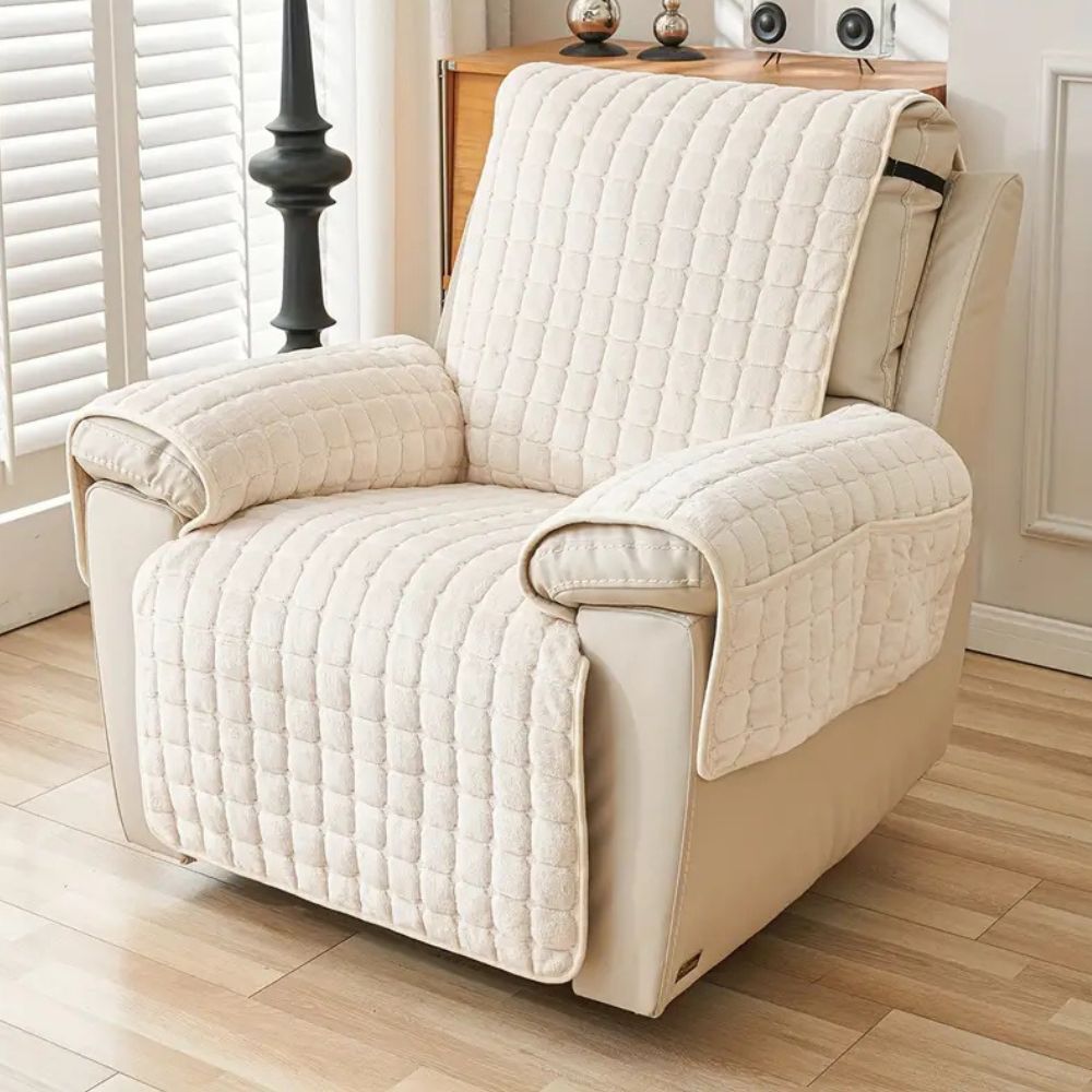 Plush Patterned Couch Cover