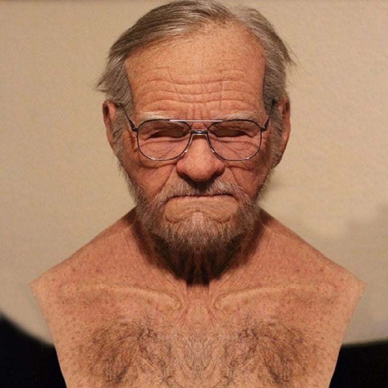 Authentic Rubber Costume Mask for Halloween Disguise