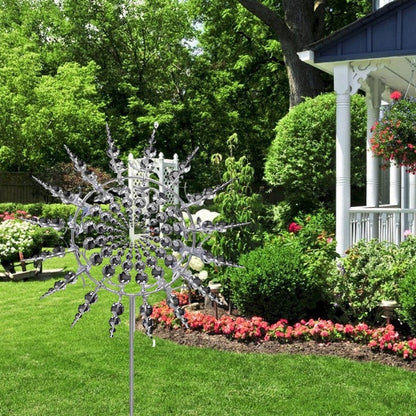 Silver Outdoor Windmill Garden Decoration