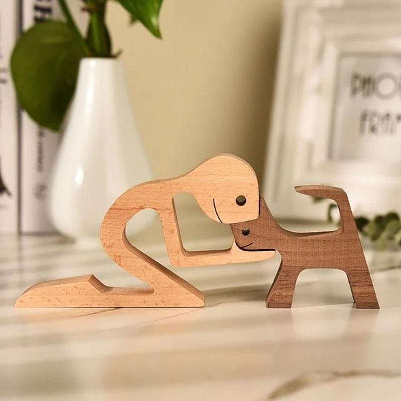 Handcrafted Wooden Animal Figurine Table Decor