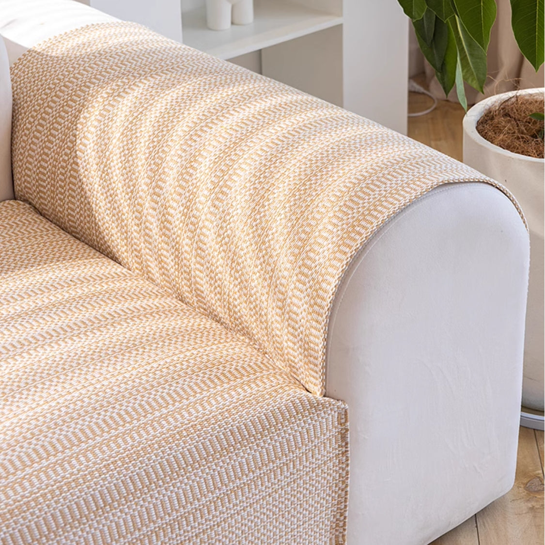 Soft Breathable Fabric Sofa Slipcover Couch Protector