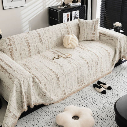 Beige Fabric Couch Protector