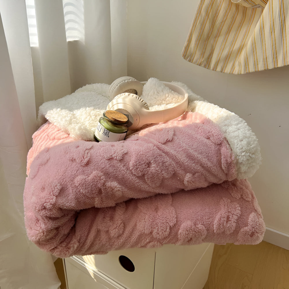 Soft Floral Cozy Throw Blanket