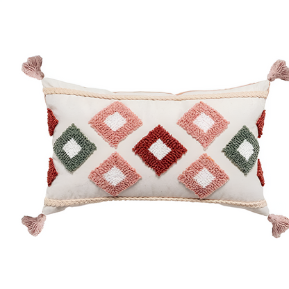 Decorative Stitched Floral Pillow Cover