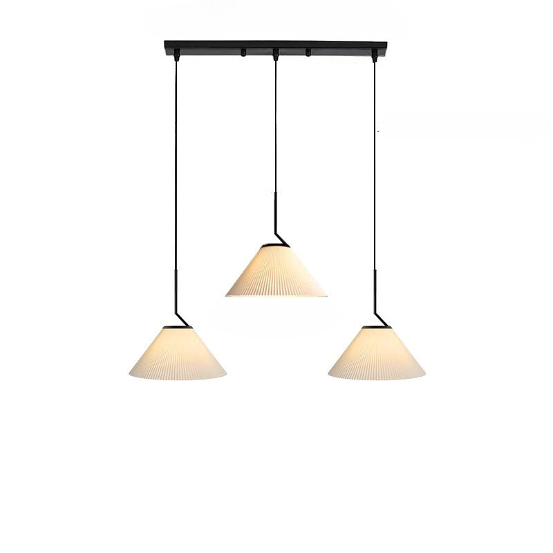Creamy Fabric Shade Pendant Light