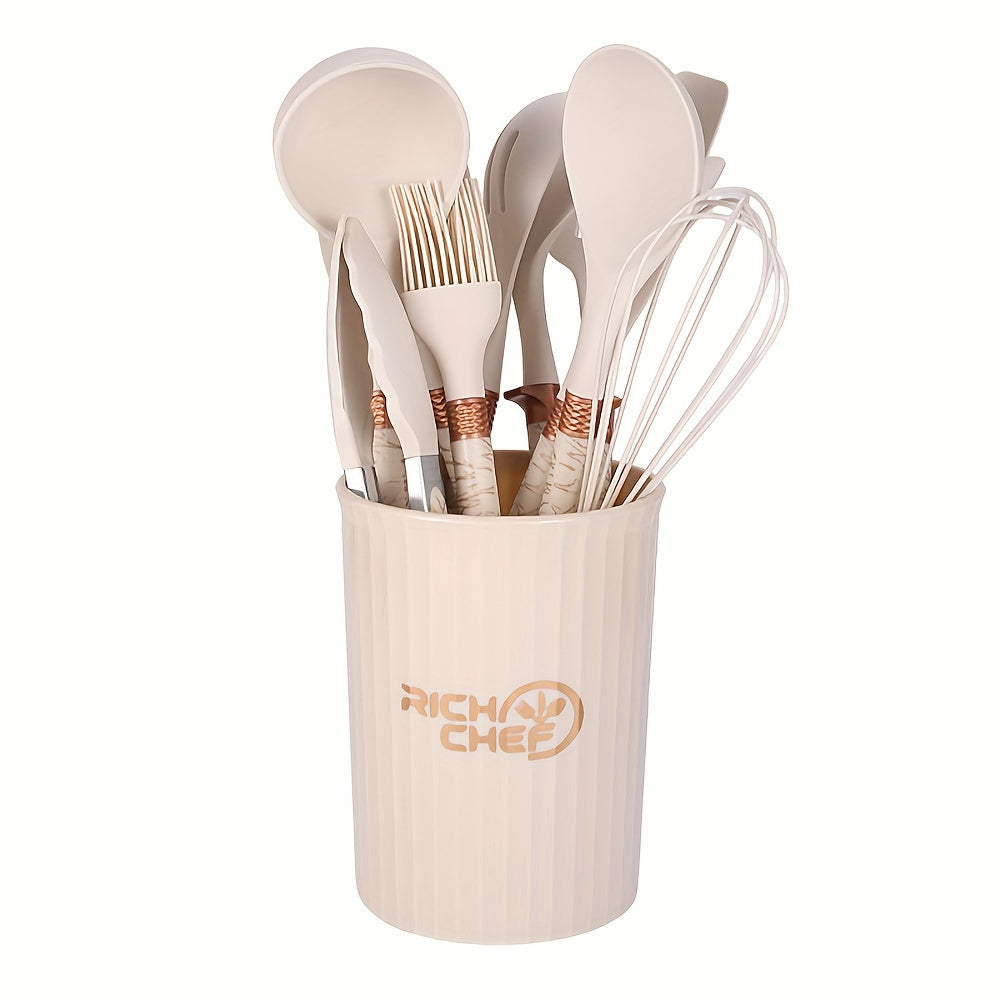 Non-Stick Silicone Cooking Utensil Set - Luxicro