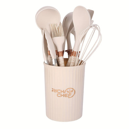 Non-Stick Silicone Cooking Utensil Set - Luxicro