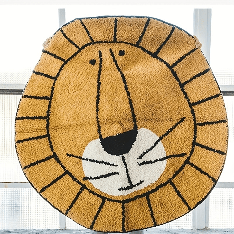 Cute Animal Round Rug – Soft Fluffy Plush Carpet with Anti-Slip Backing ...