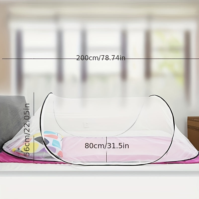 Compact Travel Mosquito Net with Zipper Closure