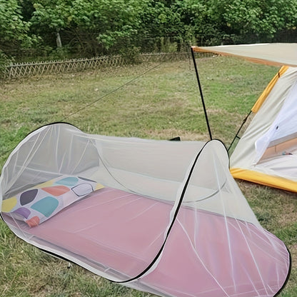 Compact Travel Mosquito Net with Zipper Closure