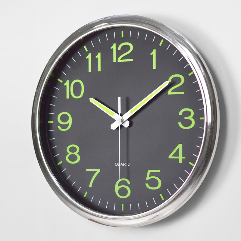 Contemporary Quiet LED Wall Clock With Warm Light - Luxicro