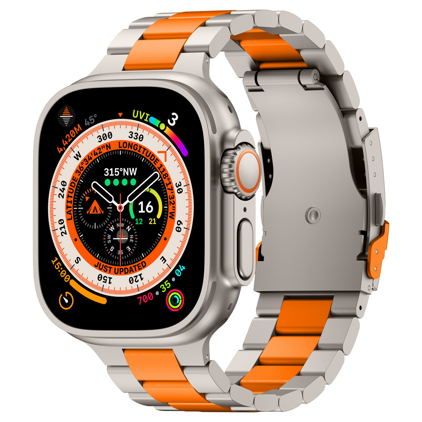 Durable Metal Strap Secure Lock for Apple Watch