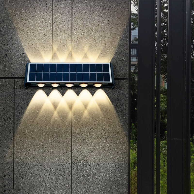 Outdoor Solar LED Wall Light Waterproof Rectangular Lamp