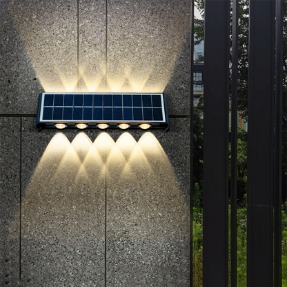 Outdoor Solar LED Wall Light Waterproof Rectangular Lamp