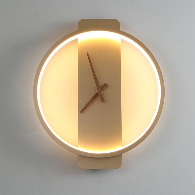 Stylish Round LED Clock Wall Light