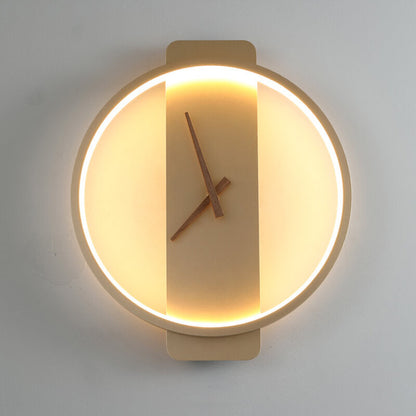 Stylish Round LED Clock Wall Light