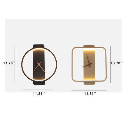 Stylish Round LED Clock Wall Light