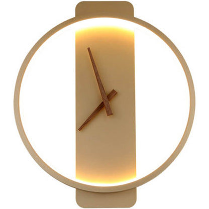 Stylish Round LED Clock Wall Light