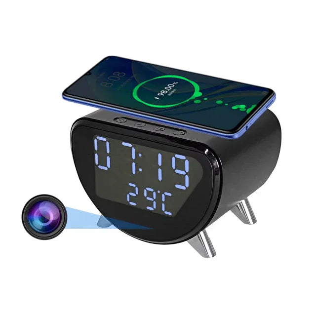 Compact HD Smart Security Camera Clock - Luxicro