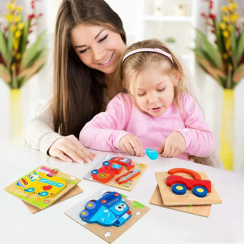 Educational Wooden Animal Puzzle Toy - Luxicro