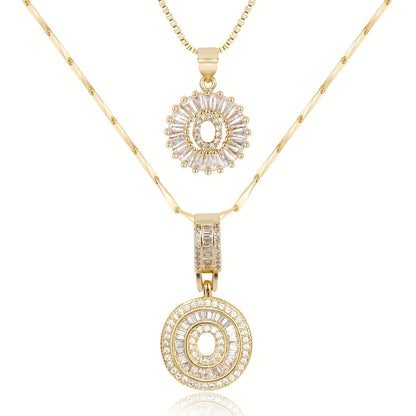 Fine 14k Gold Initial Diamond Pendant Necklace